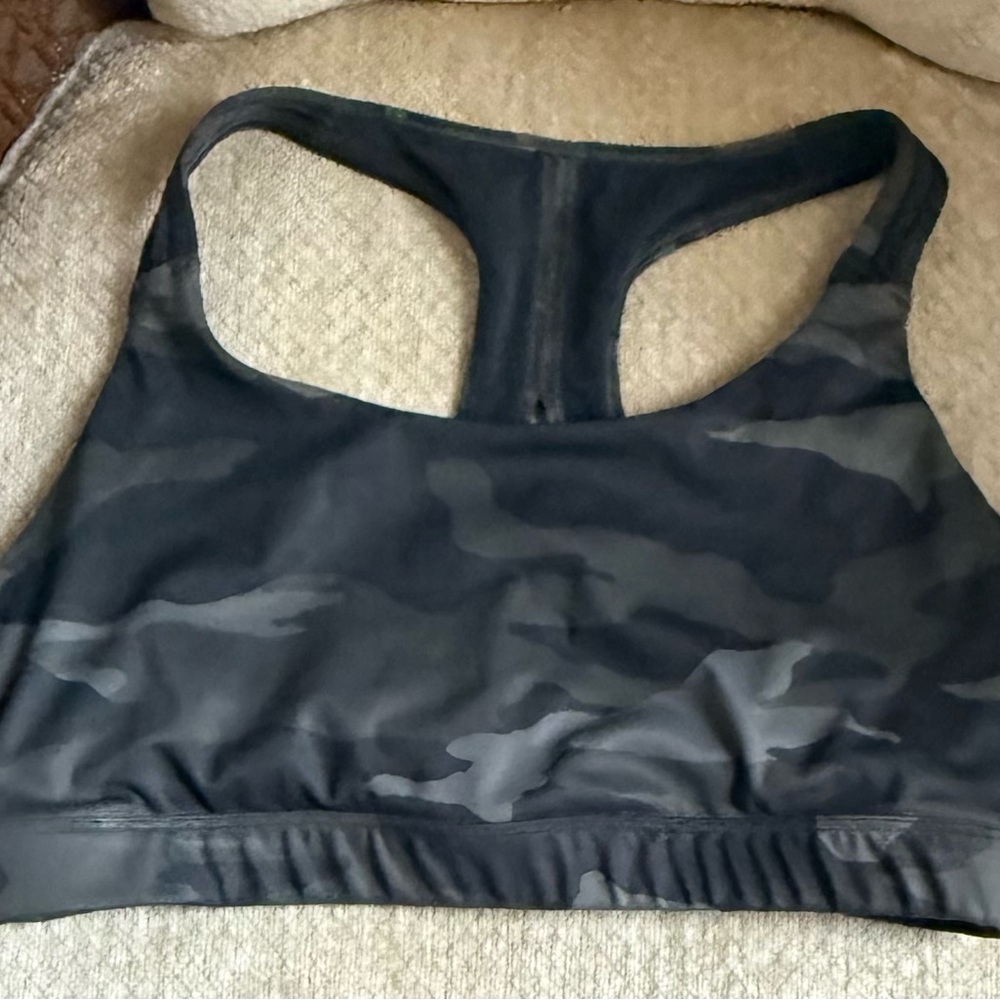 Athleta Black Camo Sports Bra - L